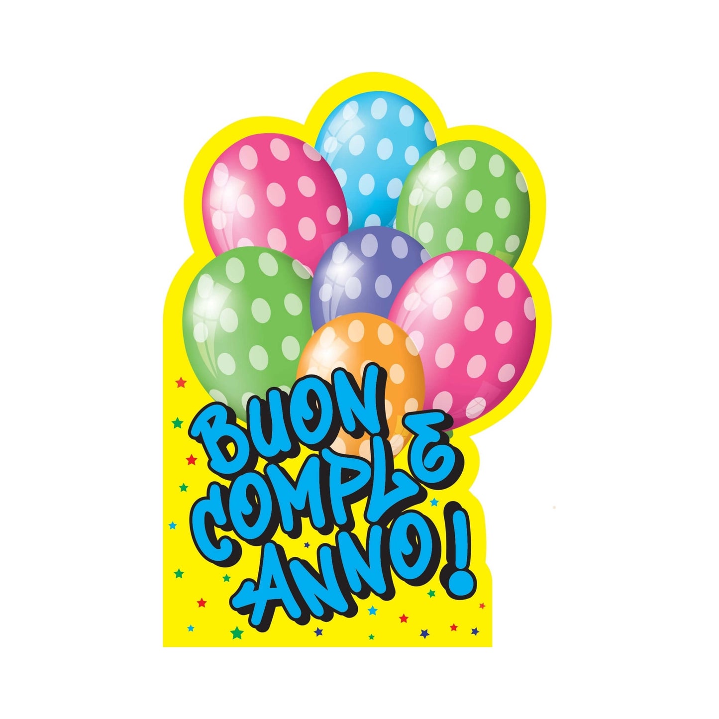 Biglietti sagomati ED0438 confezione 12 pezzi design festoso colorato