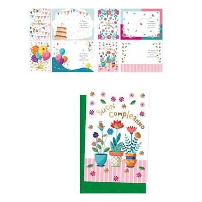 ED0538 BIGLIETTI TBUON COMPLEANNO (12PZ)