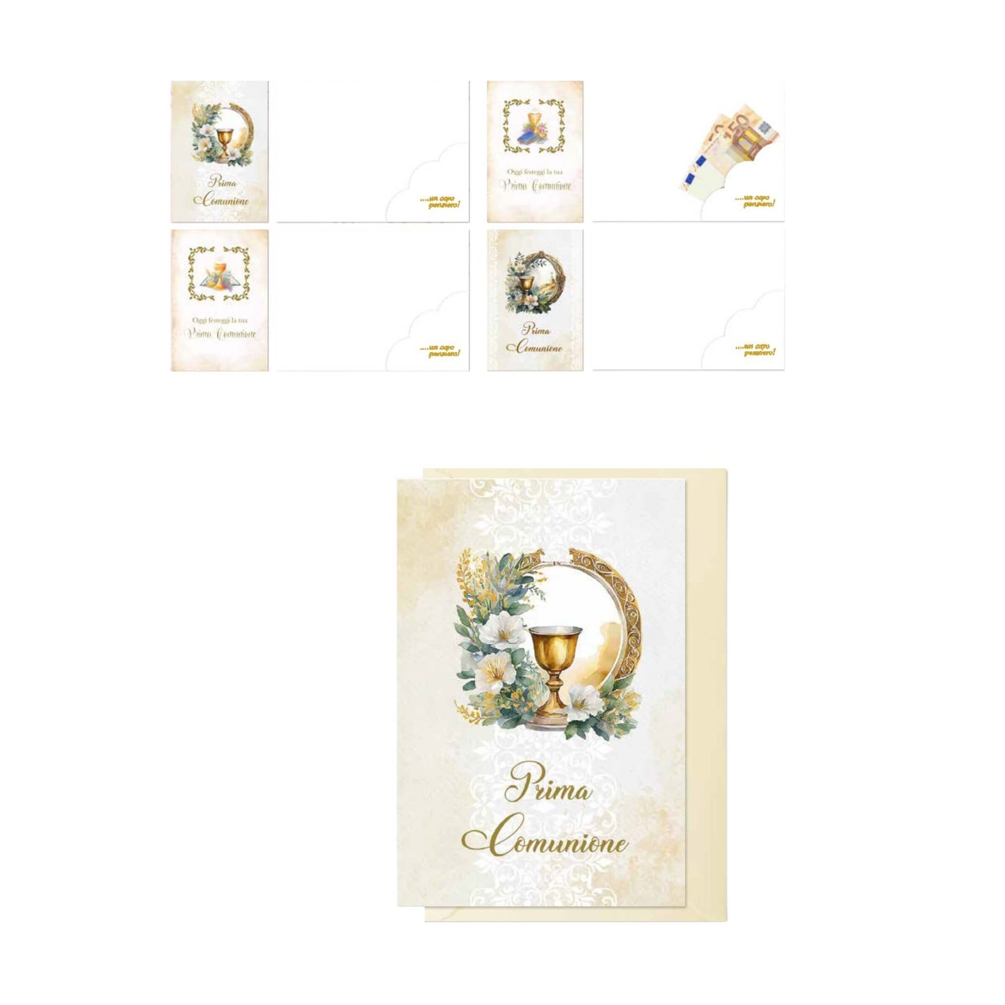 ED0563 BIGLIETTI PRIMA COMUNIONE ORIGINAL PORTA SOLDI (12PZ)
