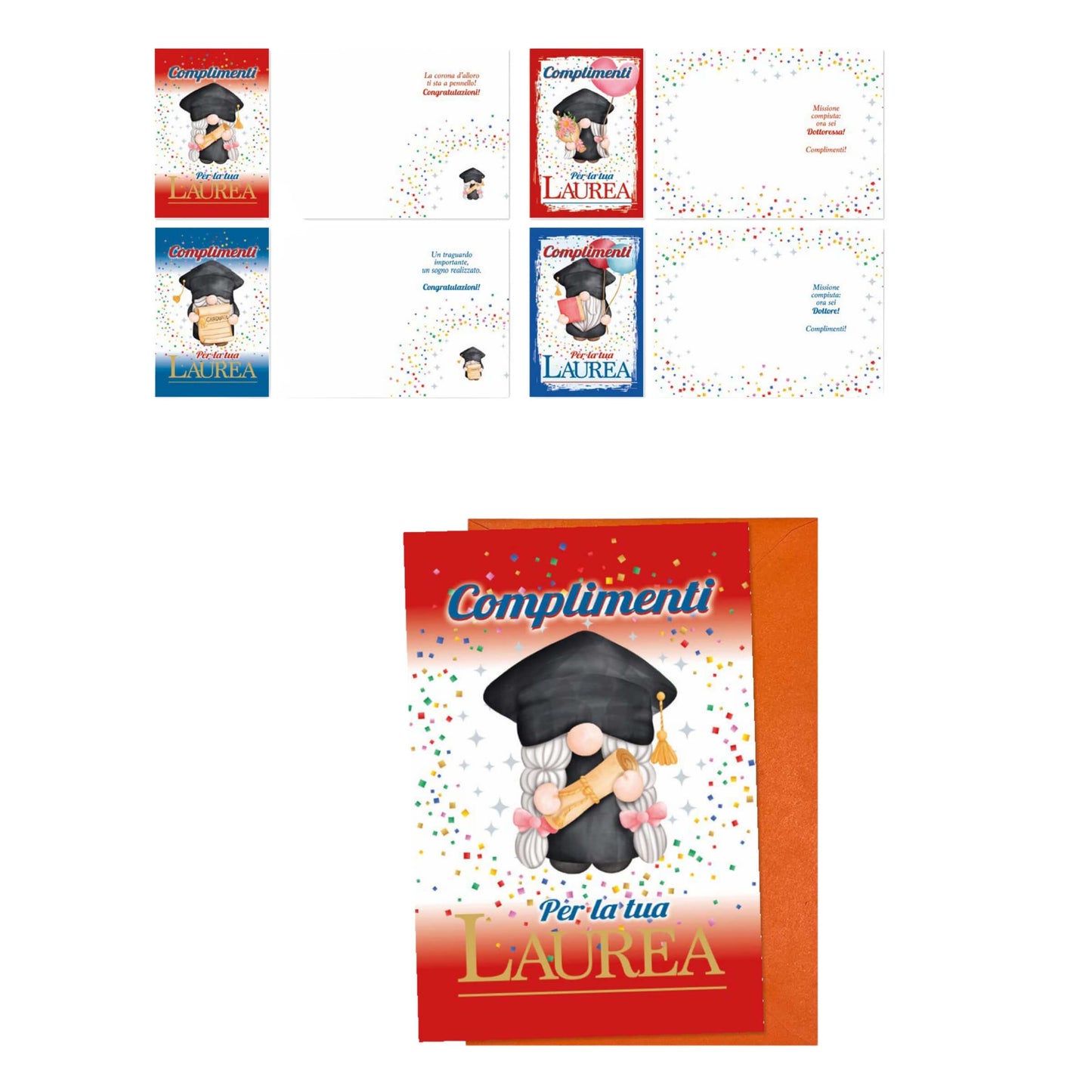 ED0674 BIGLIETTI AUGURALI LAUREA (12PZ)