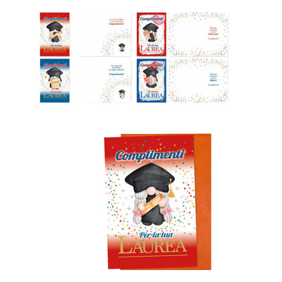 ED0674 BIGLIETTI AUGURALI LAUREA (12PZ)