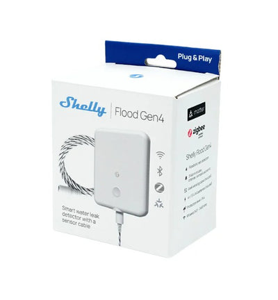 Shelly Flood Gen4 - Sensore allagamento Wi-Fi/ZIgbee/BT Gen4 + cavo 2m