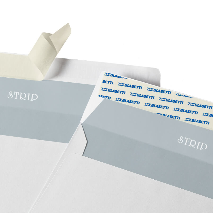 40 Buste Formato Commerciale 11 x 23 cm Senza Finestra con Strip