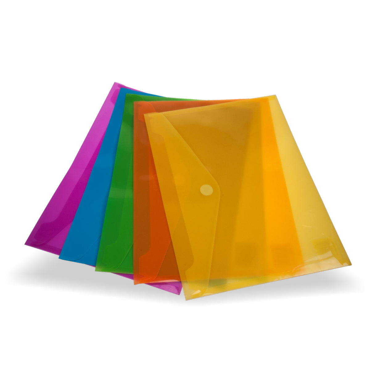BUSTE CON VELCRO TRASPARENTI A4  (12PZ)