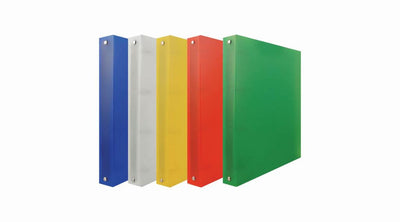 RACCOGLITORE COLORATI TRASPARENTI 4 ANELLI 16mm - A4 - 26 x 32 cm (6PZ)
