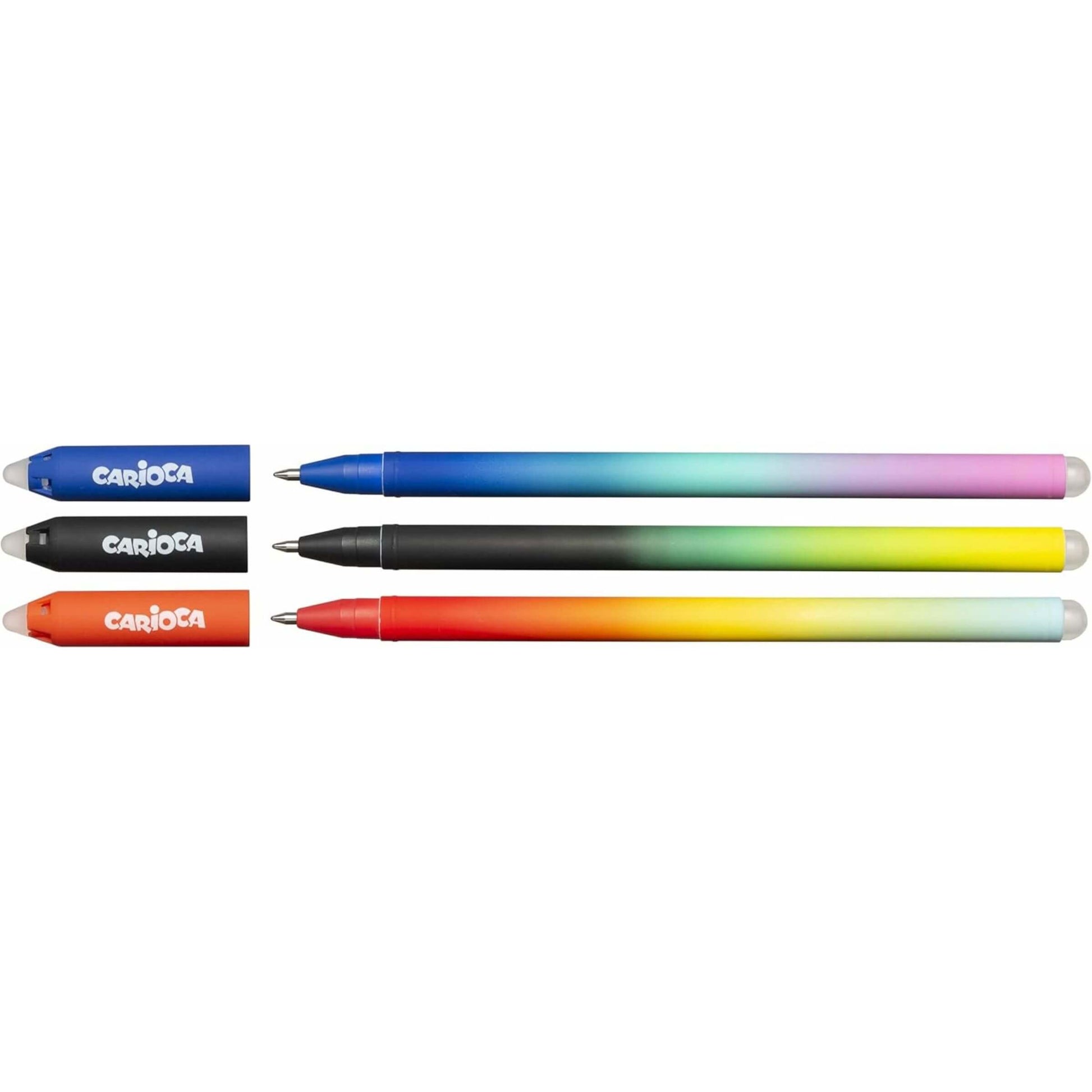Carioca Oops Easy 6 colori penne cancellabili inchiostro termosensibile vista