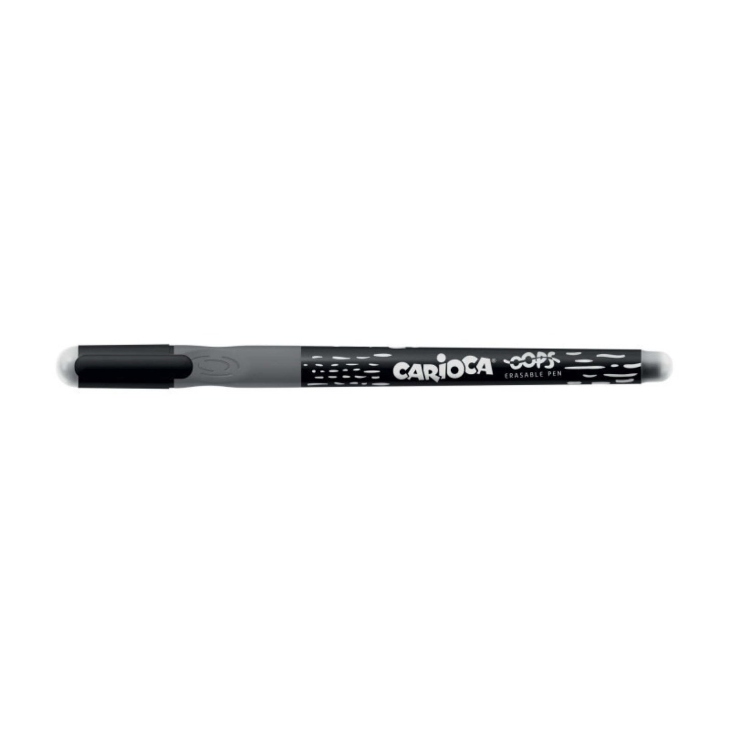 Penna Carioca Oops cancellabile nera impugnatura triangolare ergonomica gomma integrata