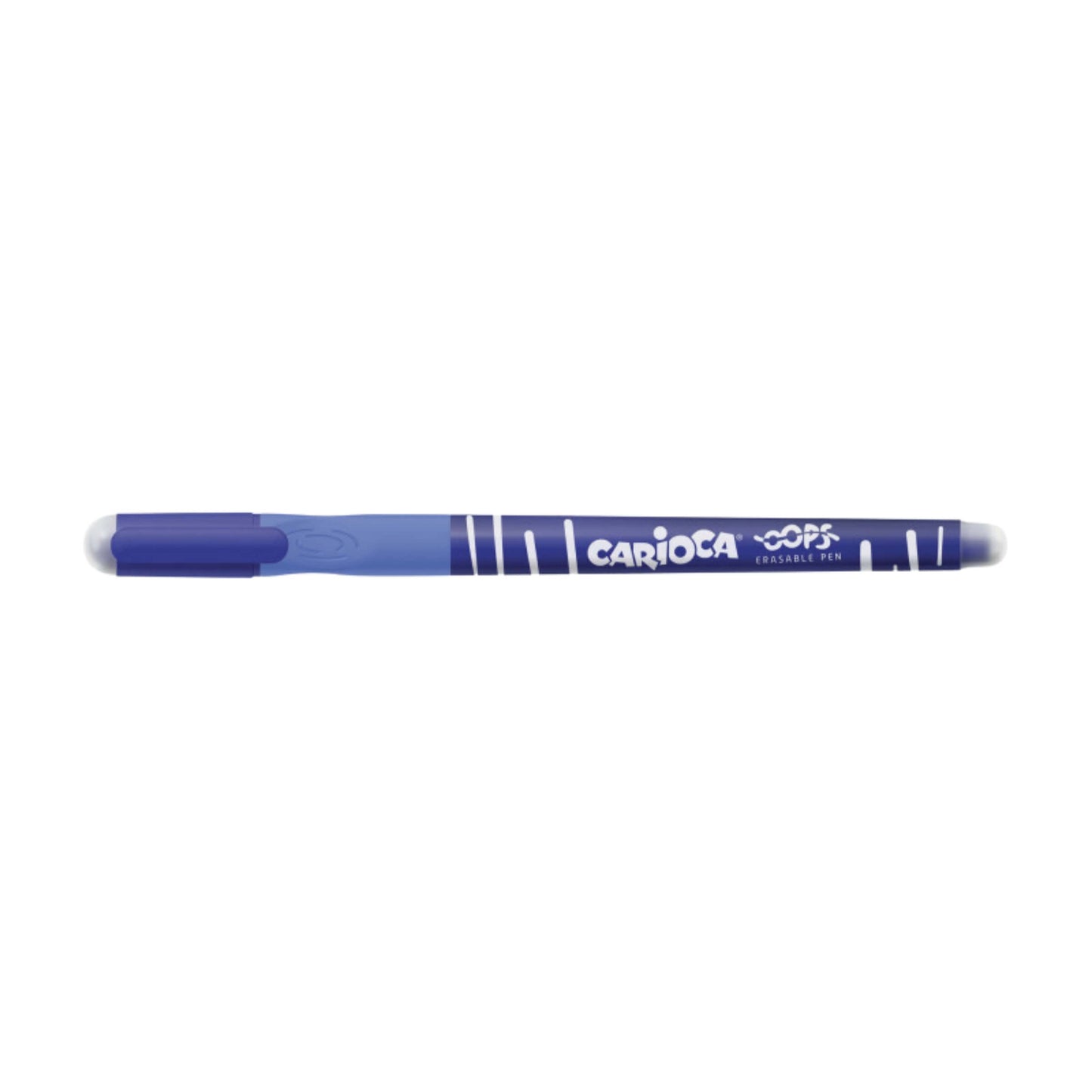 Penna Carioca Oops cancellabile blu impugnatura triangolare ergonomica gomma integrata