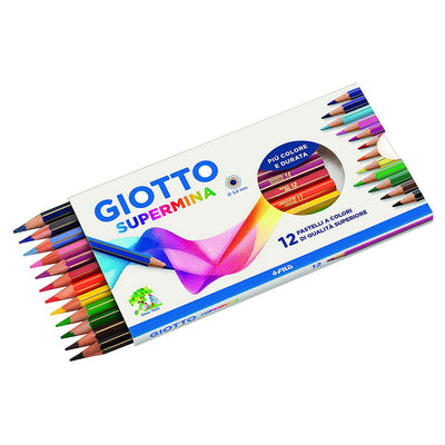 PASTELLI GIOTTO SUPERMINA - 12 COLORI (10CF)