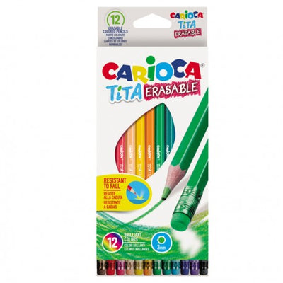 MATITE CARIOCA CANCELLABILI ESAGONALI TITA - 12 COLORI