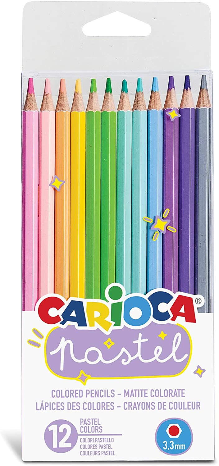 MATITE CARIOCA PASTEL LAVABILE - 12 COLORI