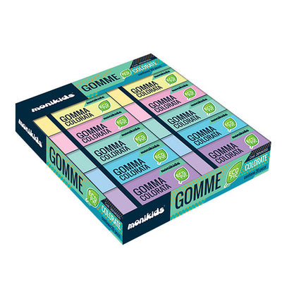 GOMMA ECOLOGICA IN ECO-PVC NIKOFFICE PASTEL (20PZ)