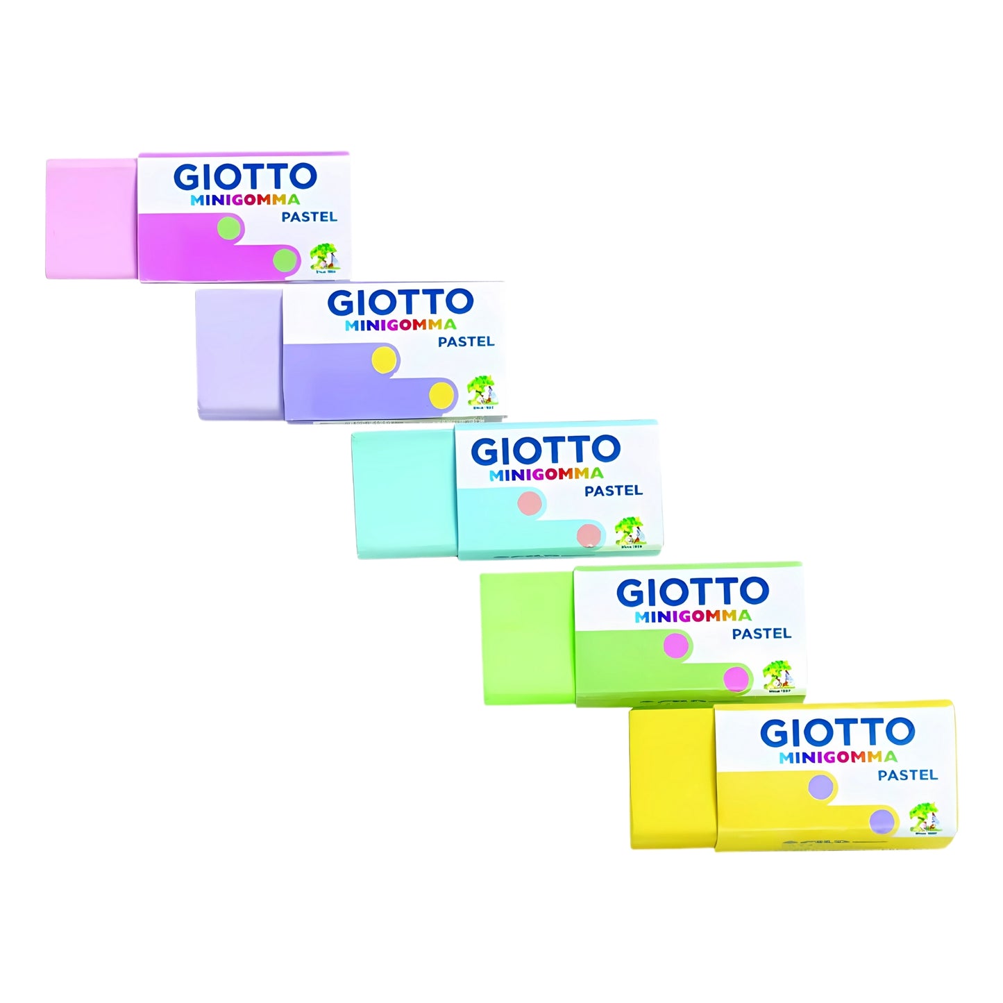 BLISTER 5 MINIGOMME PASTEL GIOTTO
