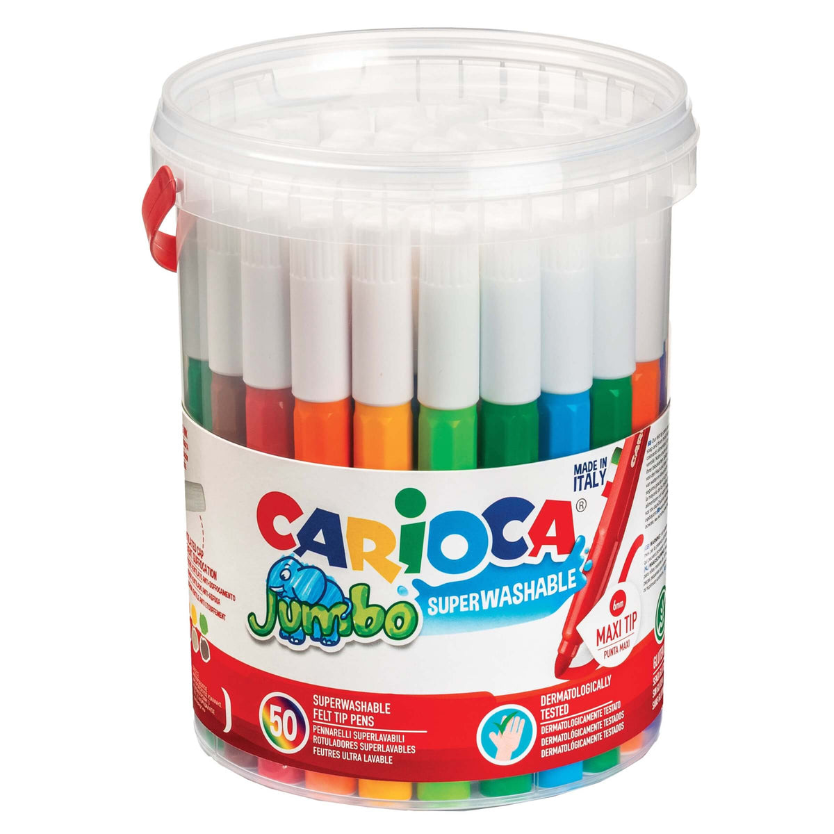 BAROTTOLO 50 PENNARELLI CARIOCA PUNTA MAXI JUMBO SUPERLAVABILE PUNTA 6 mm