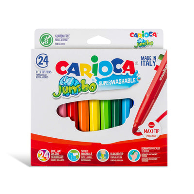 PENNARELLI CARIOCA JUMBO SUPERLAVABILE - 24 COLORI