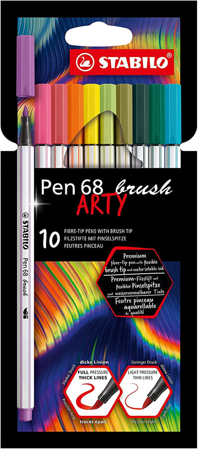 10 PENNARELLI STABILO PEN 68 BRUSH