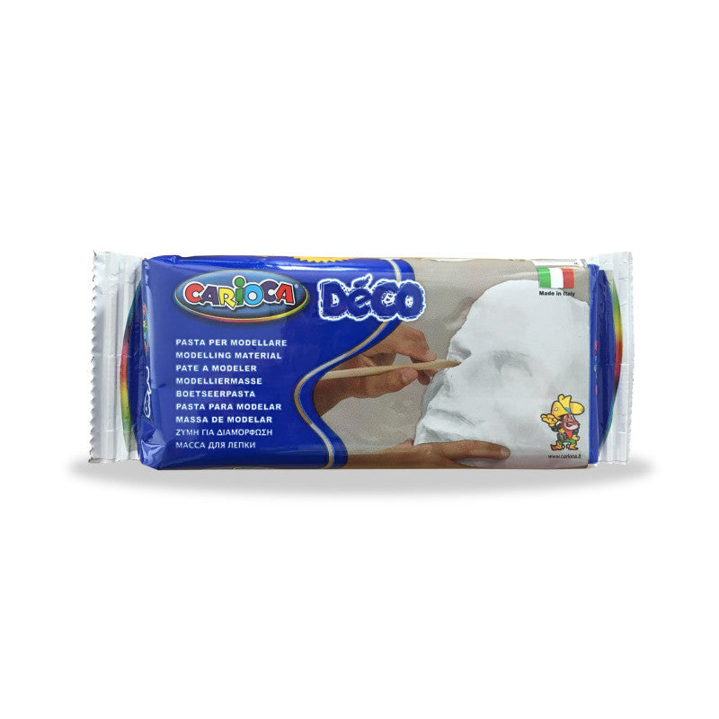 Carioca Deco pasta da modellare bianca 500 g si indurisce all aria senza cottura