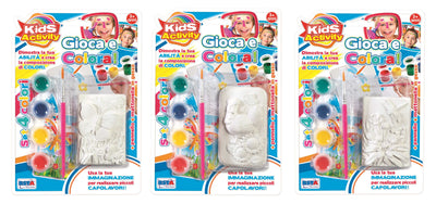 Kids Activity Gioca e Colora kit 4 colori bambini composizioni farfalle galli fiori