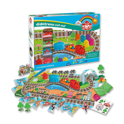 Dido' EducaGioca Treno Ciuf Ciuf pasta modellabile scenario tridimensionale ponti gallerie