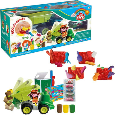 Dido' Ecogiocando Camion Riciclo 650g pasta modellabile bidoncini raccolta differenziata