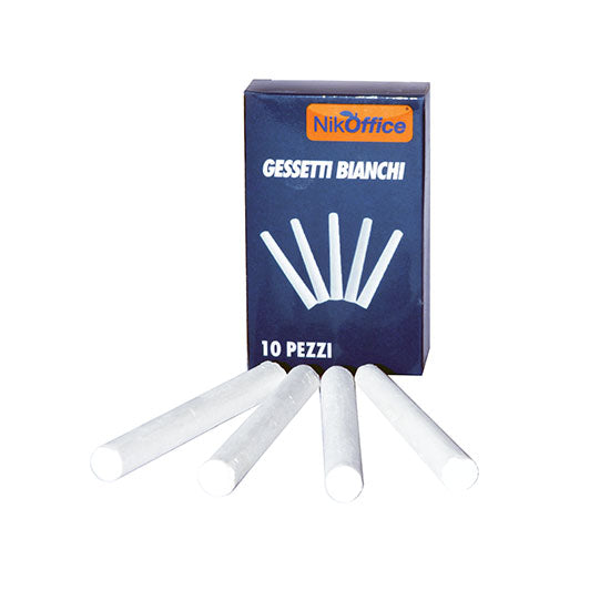 GESSO BIANCO TONDO NIKOFFICE da 10PZ (12PZ)