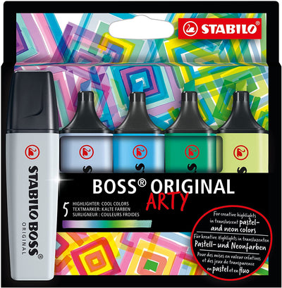 Astuccio Stabilo Boss 5 colori freddi blister 31 51 111 133 194