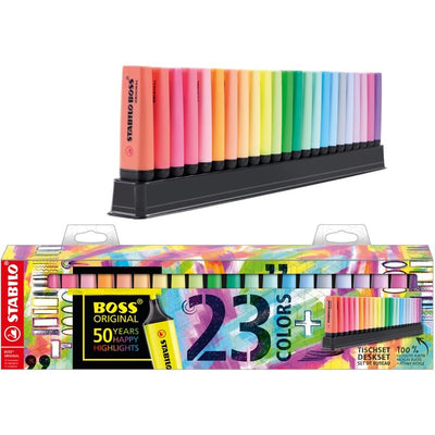 ESPO EVIDENZIATORI STABILO BOSS DA TAVOLO 9 FLUO + 14 PASTEL (23PZ)