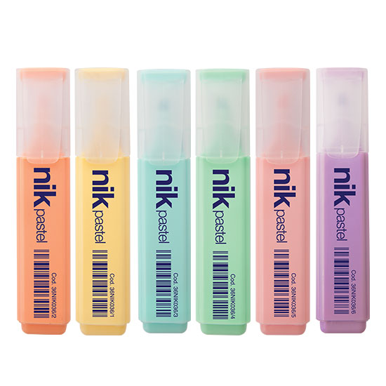 Evidenziatore pastello azzurro punta multipla 5mm 2mm 1mm confezione 12pz