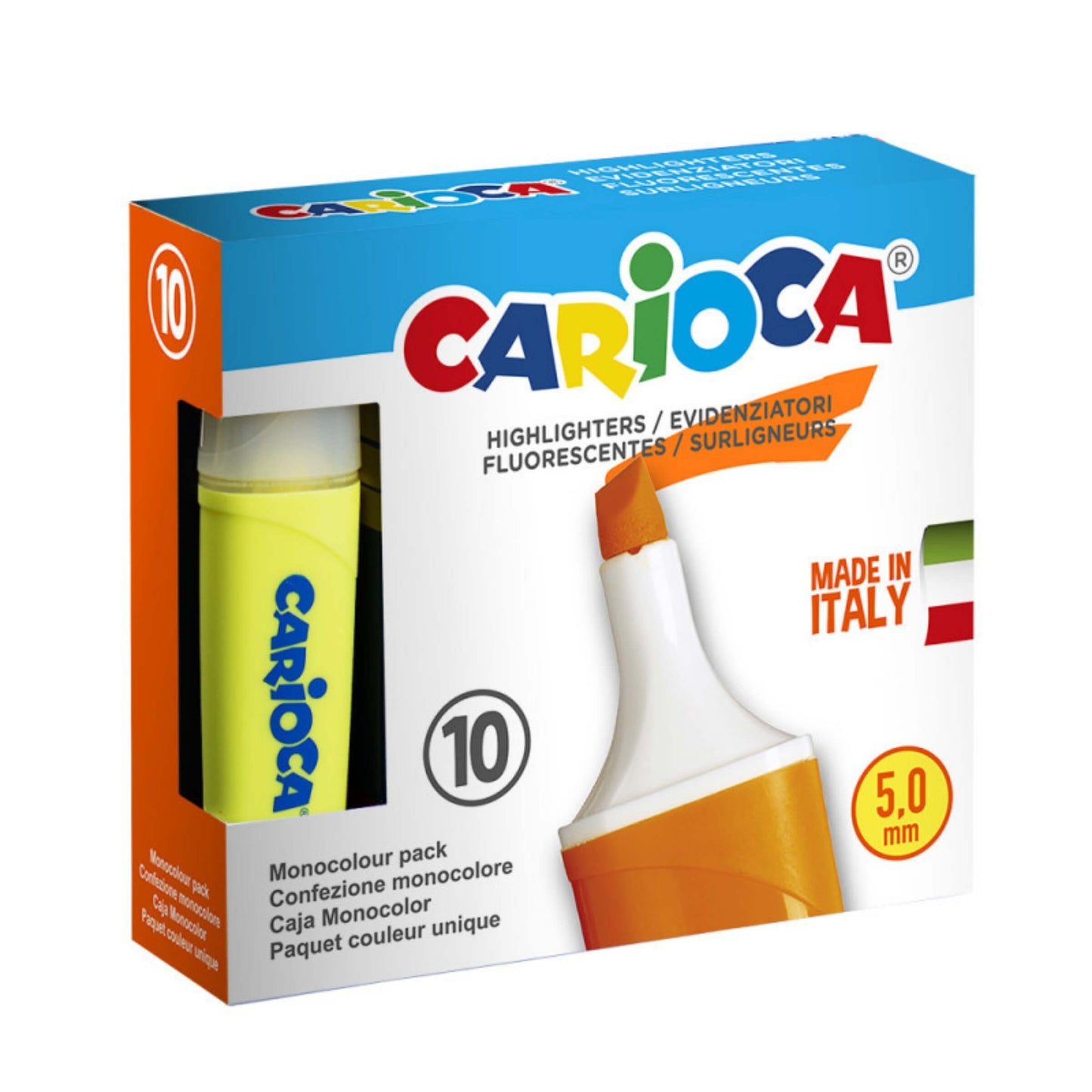1 Evidenziatore Carioca Memolight Giallo