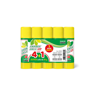 Colla stick Lebez Coprex 21 g set risparmio 4+1 gratis 5 stick