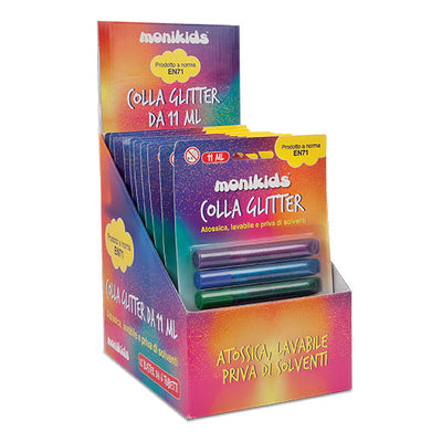 BLISTER COLLA GLITTER 11ml ASSORTITE (12PZ)