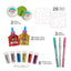 Dettaglio contenuto set creativo glitter Carioca con accessori colorati