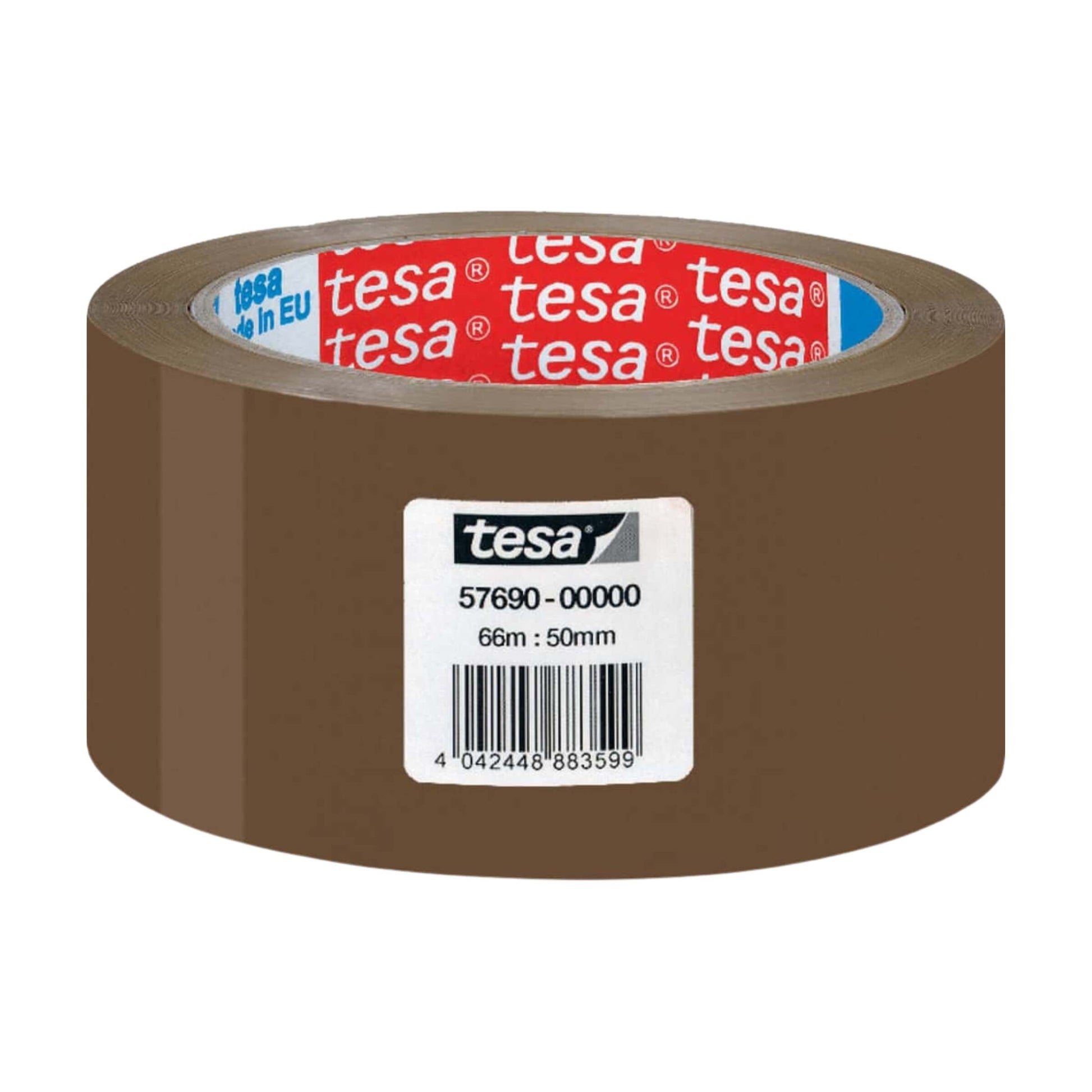 Rotolo nastro adesivo Tesa acrilico PP 50 mm x 66 m colore avana