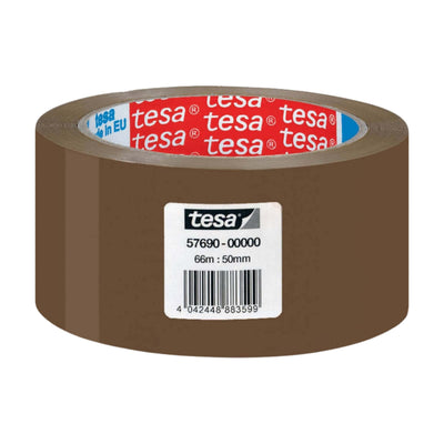 Rotolo nastro adesivo Tesa acrilico PP 50 mm x 66 m colore avana