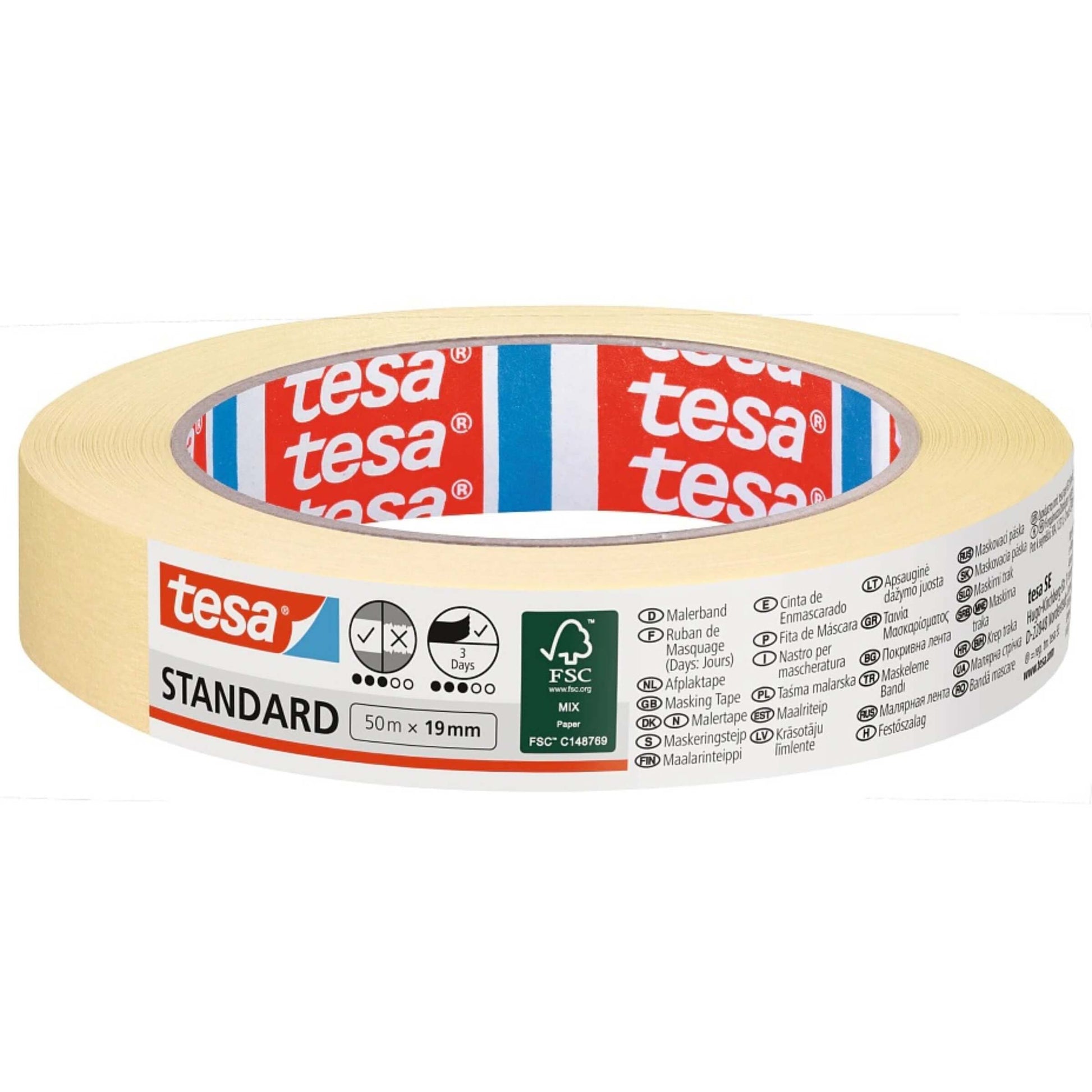Tesa Standard Nastro Adesivo Carta 19 mm x 50 m
