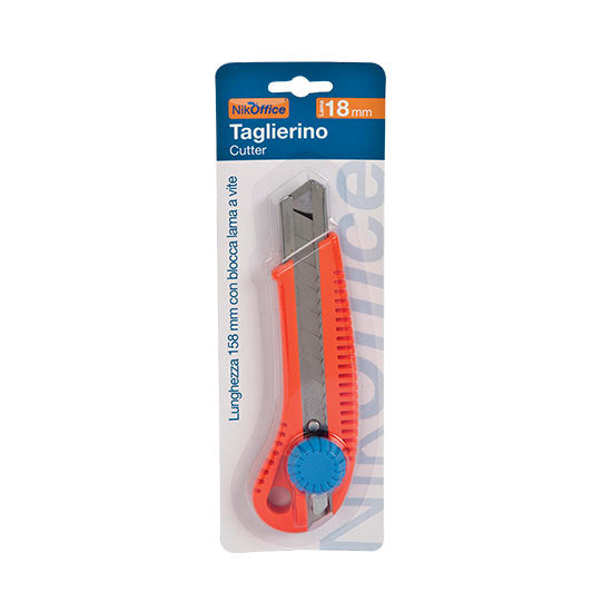 CUTTER GRANDE 18mm CON BLOCCA LAMA A VITE