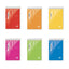 Block notes A6 100x150mm carta 60 g/m² copertina 170 g patinata lucida 6 colori