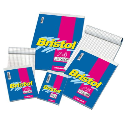 Block notes A6 Bristol Blasetti 70 fogli carta bianca 50 g/m² rigatura 5mm