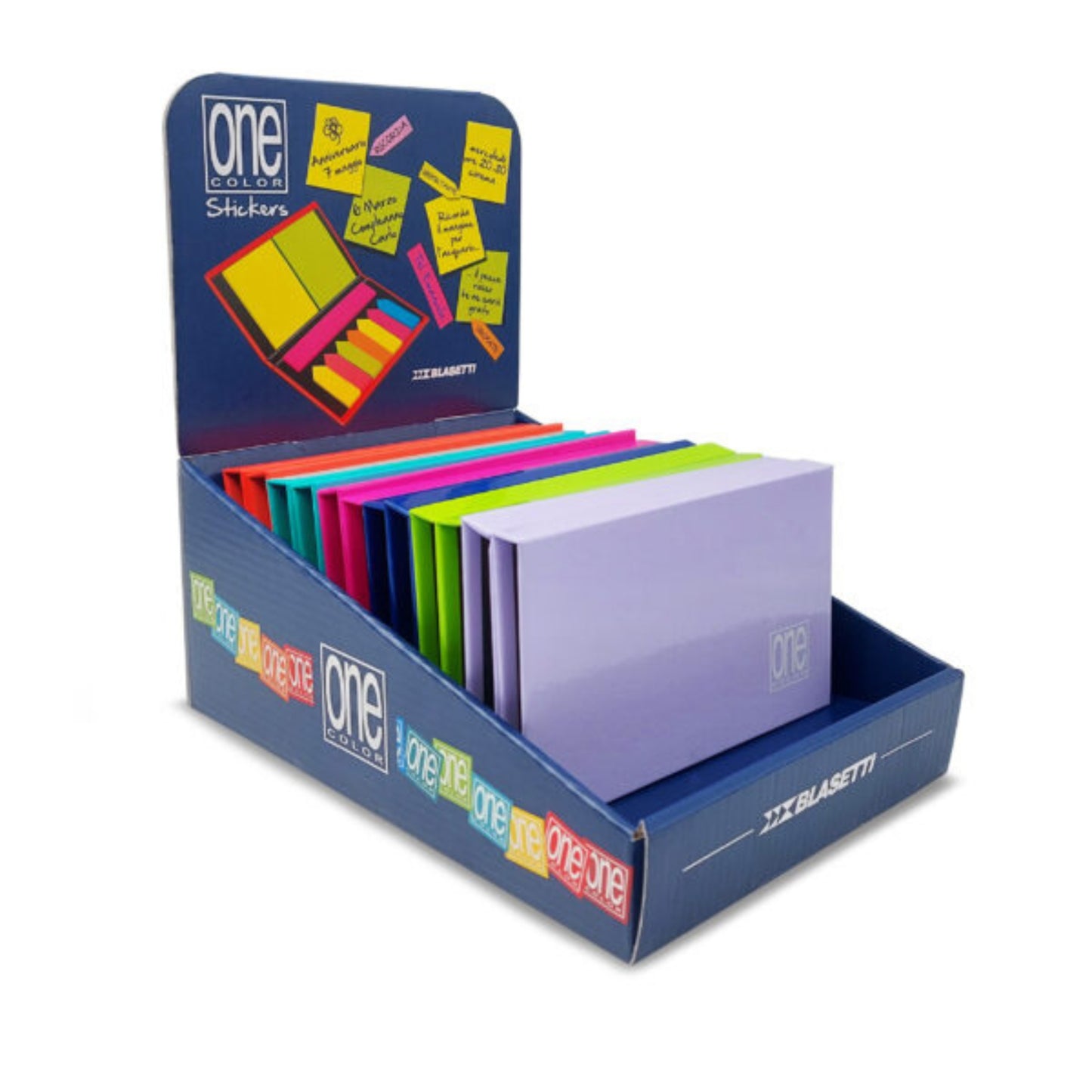 BLOCCO STICKERS ONE COLOR CON SEGNA PAGINE ADESIVI