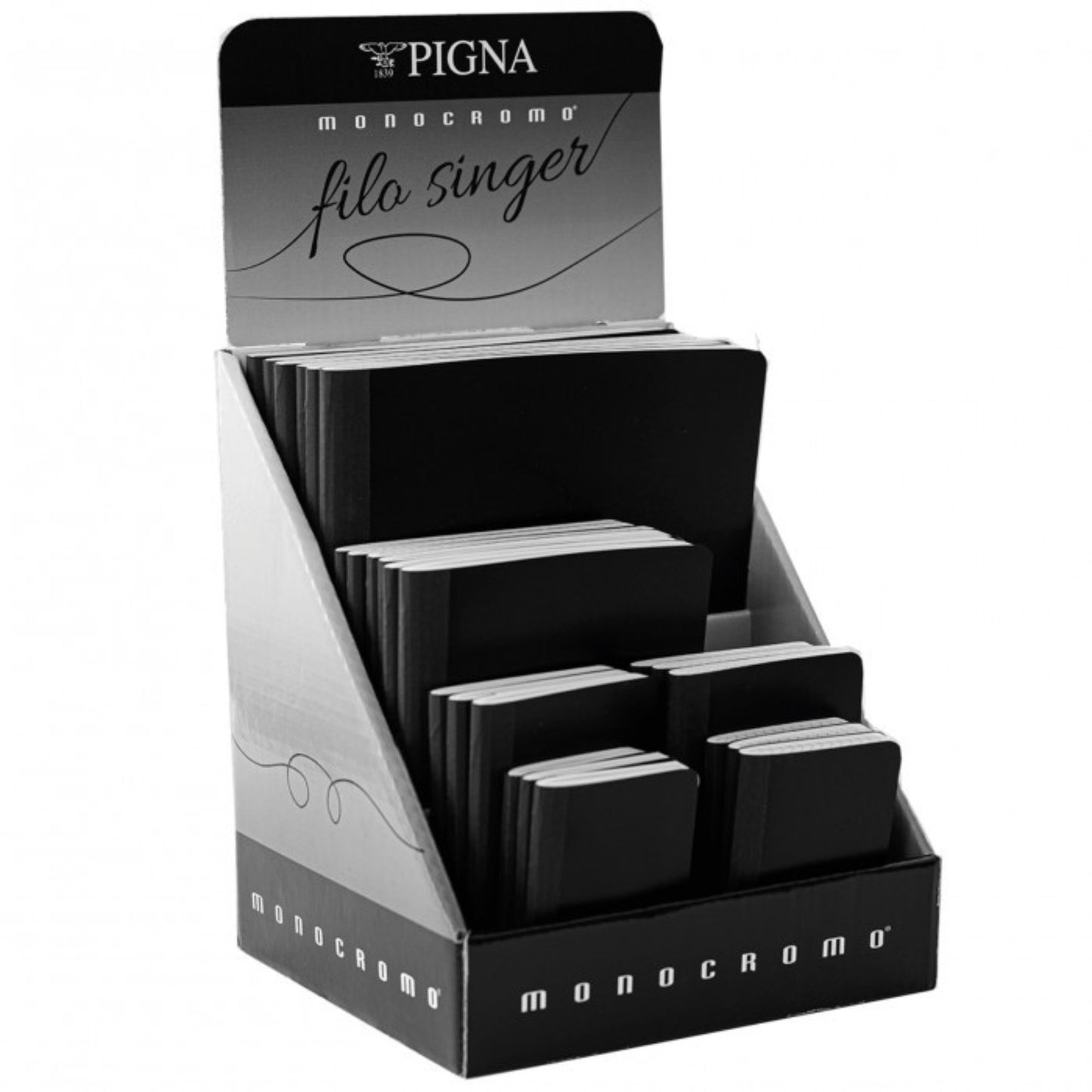 Espositore Pigna Monocromo PPL Filo Singer 24pz cover polipropilene 100% sanificabile