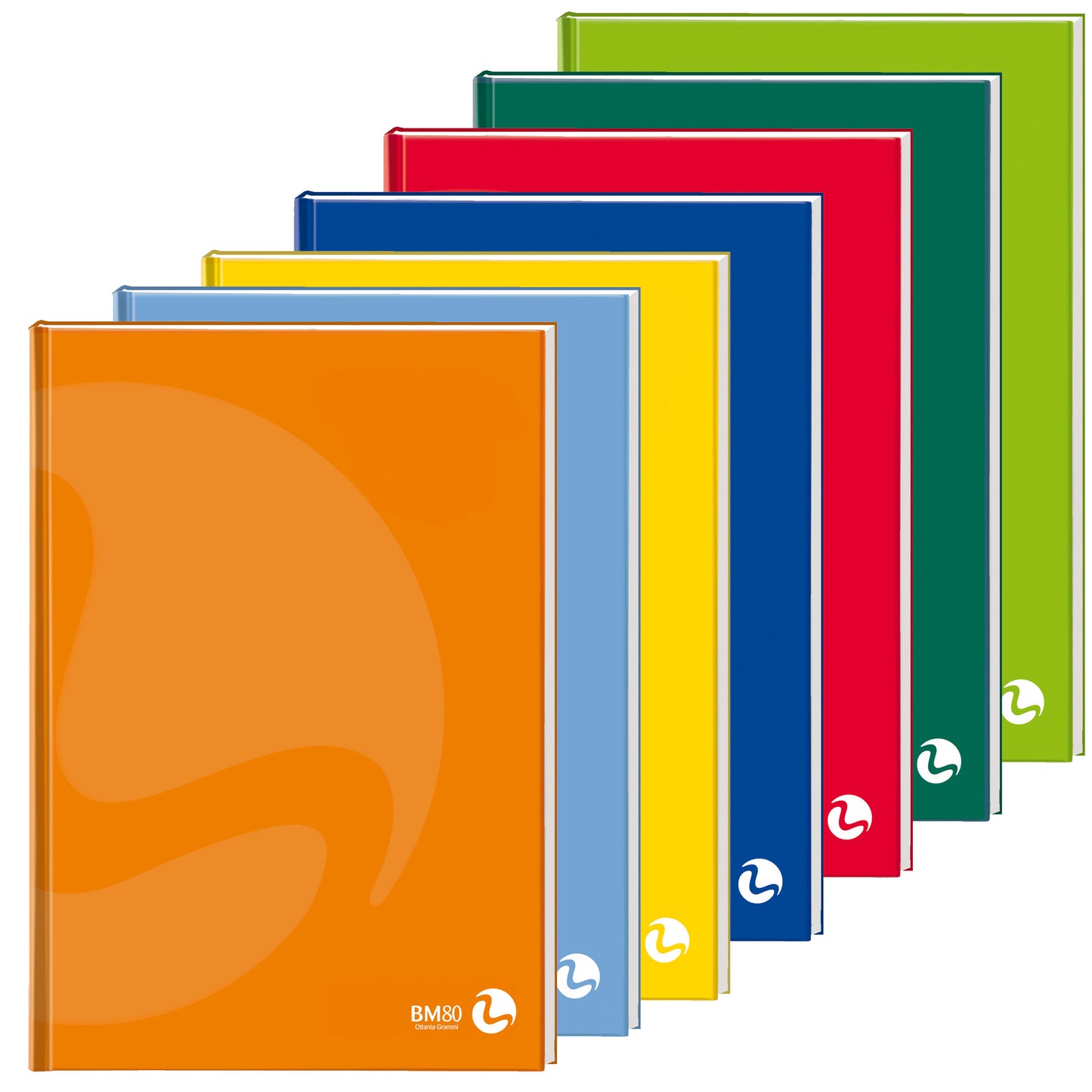 Quaderno A5 cartonato BM Color 4mm brossura copertina 1,8mm in 8 colori assortiti