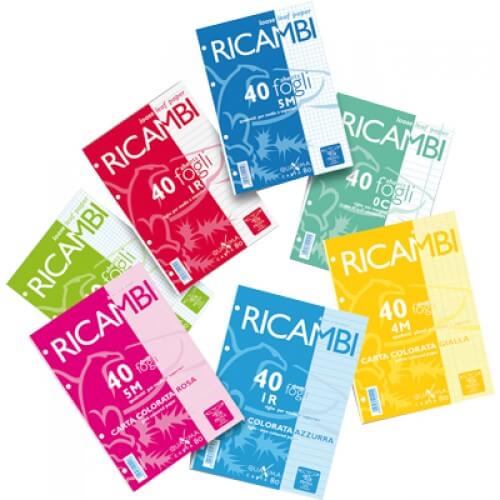 RICAMBIO 40 FOGLI A4 4 mm