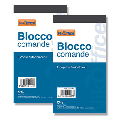 Blocco Comande NikOffice 2 Copie Autoricalcanti