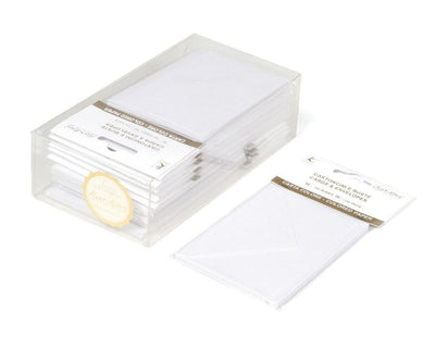 BLISTER 10/10 BIGLIETTO + BUSTA F4 - 7x11 cm - BIANCO