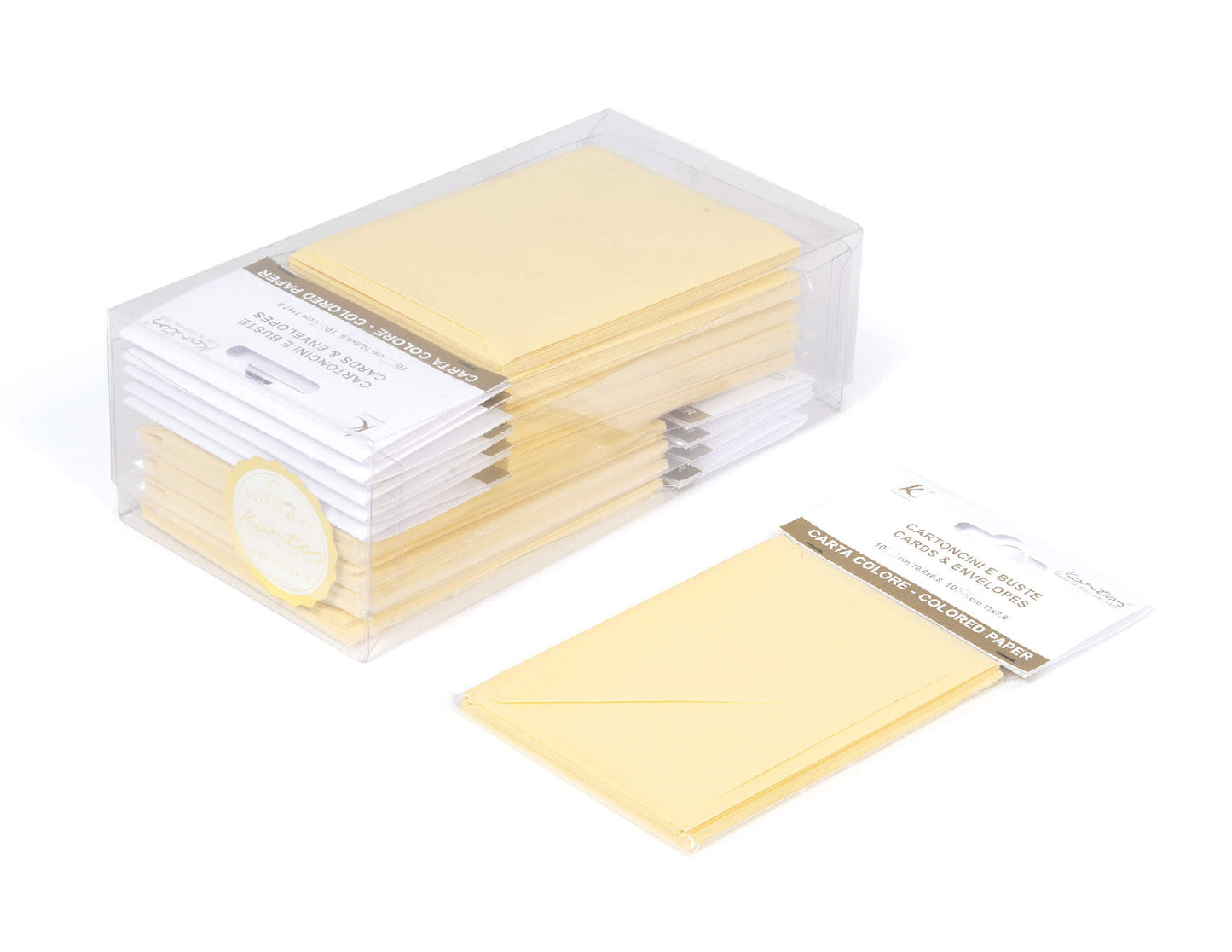 BLISTER 10/10 BIGLIETTO + BUSTA F4 - 7x11 cm - CAMOSCIO