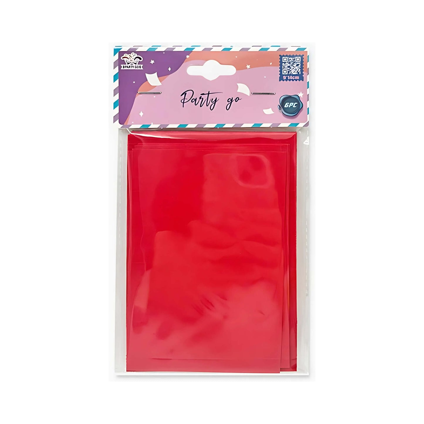 BLISTER 6 BIGLIETTI + 6 BUSTE F4 - 7,5x11 cm - ROSSO