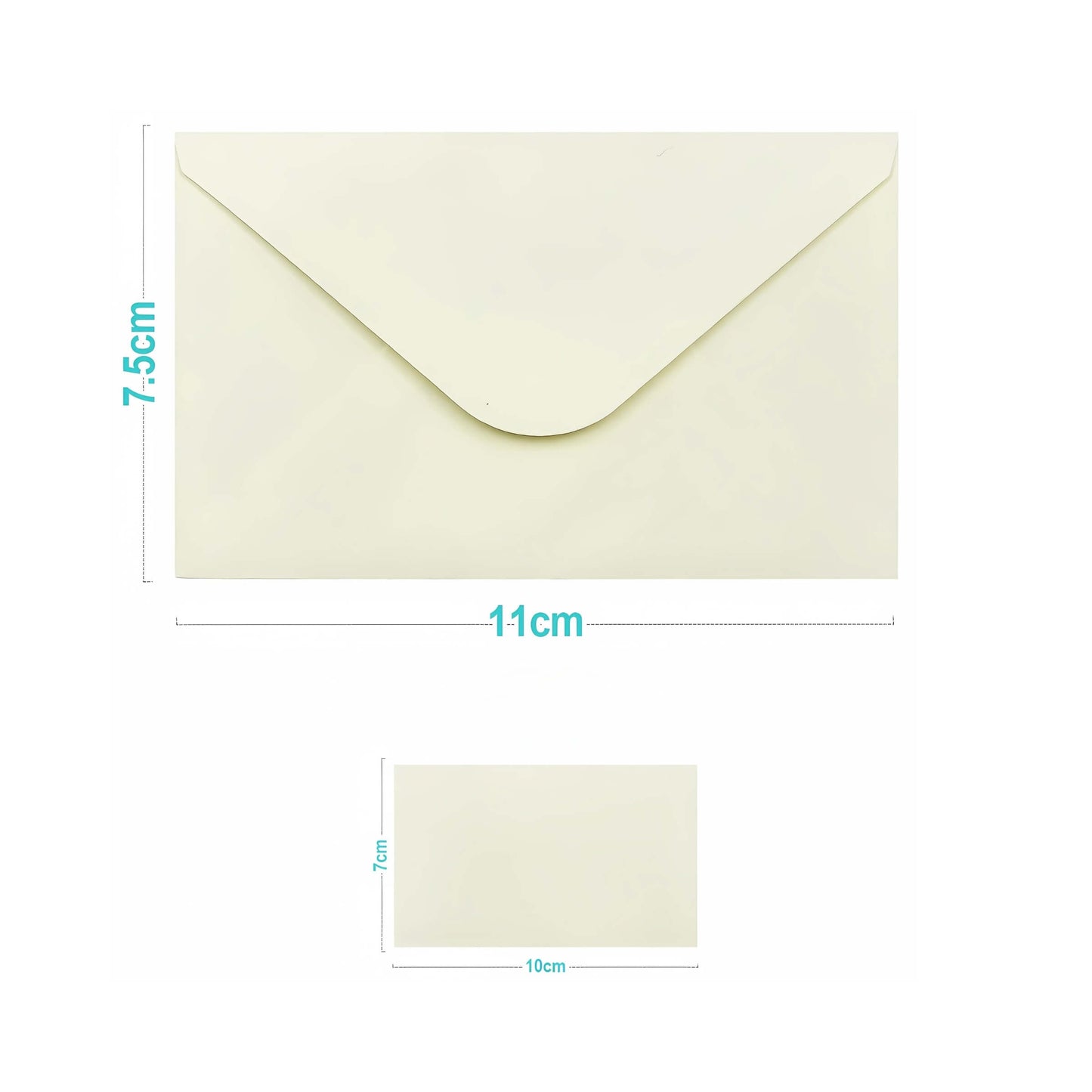 BLISTER 6 BIGLIETTI + 6 BUSTE F4 - 7,5x11 cm - BEIGE
