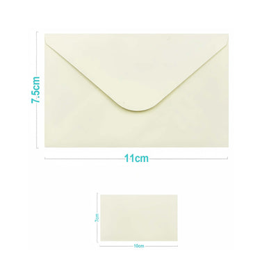 BLISTER 6 BIGLIETTI + 6 BUSTE F4 - 7,5x11 cm - BEIGE
