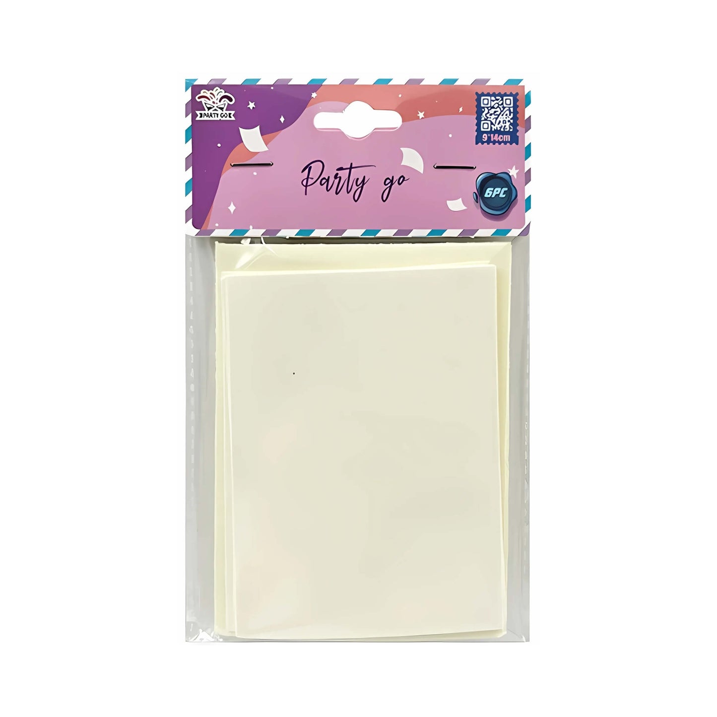 BLISTER 6 BIGLIETTI + 6 BUSTE F4 - 7,5x11 cm - BEIGE