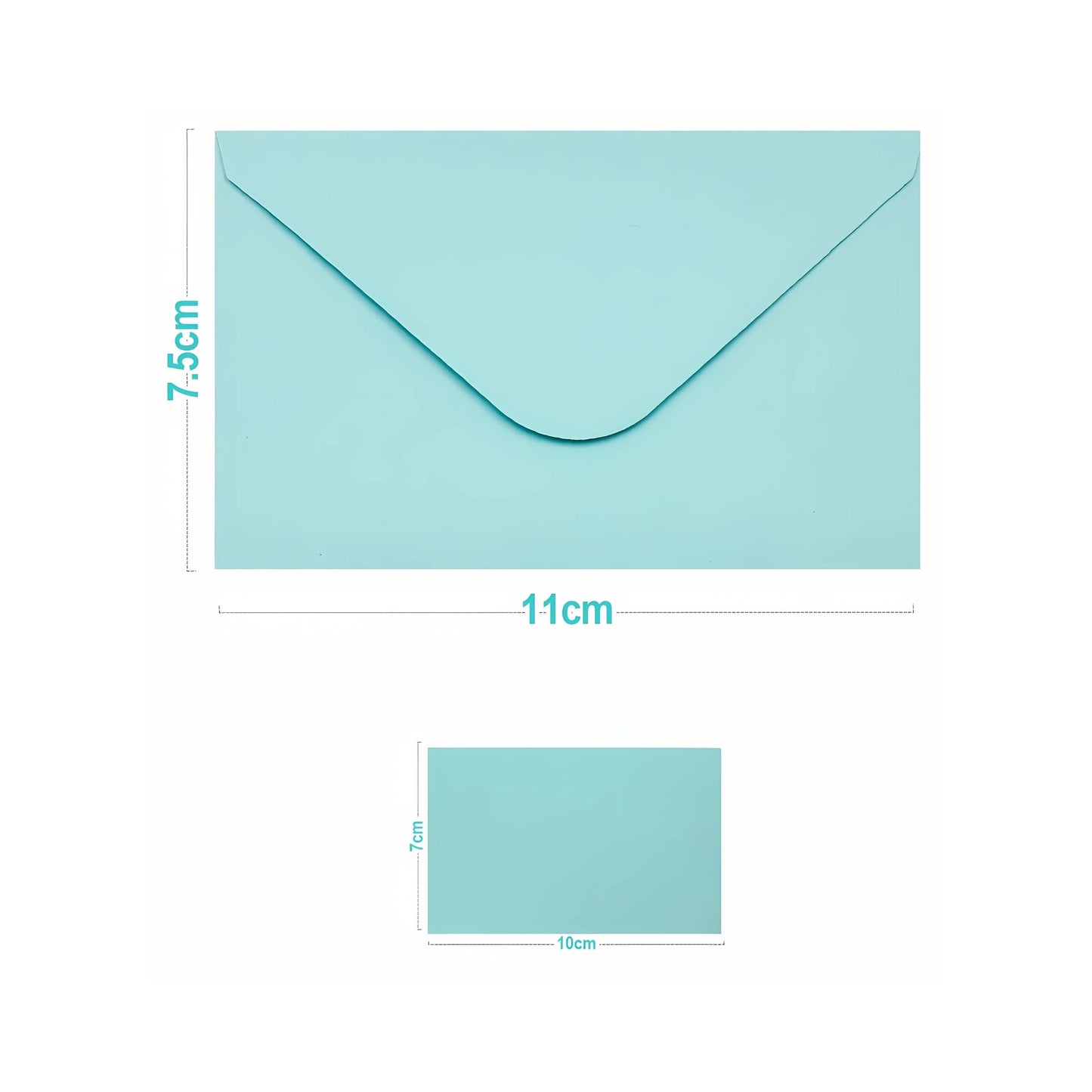 BLISTER 6 BIGLIETTI + 6 BUSTE F4 - 7,5x11 cm - AZZURRI